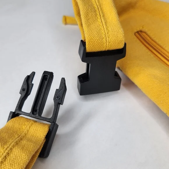 Yellow Plaid Canvas Fanny Pack Crossbody Bum Bag Clueless Aesthetic - Picture 5 of 8